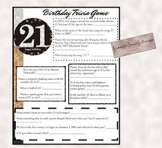 Whether you have a science buff or a harry potter fanatic, look no further than this list of trivia questions and answers for kids of all ages that will be fun for little minds to ponder. 21st Birthday Trivia Game Instant Download Everything To Etsy Trivia Games Trivia Happy Birthday Games