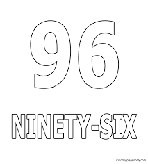 An easy color by number that makes up a picture of an ice cream cone. Number Ninety Six Coloring Pages Numbers Coloring Pages Coloring Pages For Kids And Adults