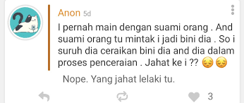 Setiap orang mengalami mimpi yang beraneka ragam, salah satunya pernah bermimpi selingkuh dan berhubunganbadan dengan orang yang tak dikenal. Diorang Lagi Pro Suka Layan Suami Orang Apa Agaknya Masalah 4 Wanita Ni Erin Sakura News