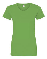 lat 3507 ladies fine jersey v neck longer length t shirt