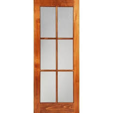 French Doors Home Depot Milette 30x80 Interior 6 Lite French Door Clear Pine With Privacy Doors Interior French Doors Interior French Doors