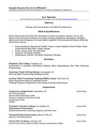 Sample Resume For An Ex Offender Examples Resume Cv Sample Resume Resume Resume Cv