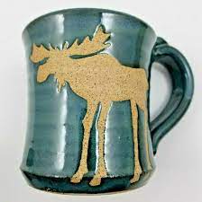 Welcome to the pottery shop. Cabin Pottery Maine Green Moose Mug Pottery Mugs Mugs Pottery