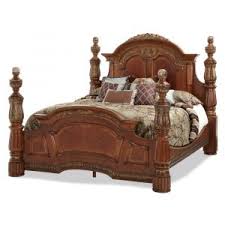 The michael amini cortina 65000 sleigh bed is named for the italian cortina region. Aico By Michael Amini Cortina Cal King Sleigh Bedroom Set W Chest 6 Pc In Honey Walnut
