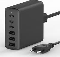 USB C Ladegerät Mehrfach, 6-Port Mehrfach Ladestation mit 3 USB-C und 3  USB-A, Multi Charger Netzteil Kompatibel für iPhone 15 14 13 12 11 SE XS XR  8, ...