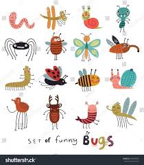Set Of Cute And Funny Bugs Bug Art Doodle Art Art For Kids