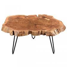 Vasagle alinru round coffee table, industrial style cocktail table, durable metal frame, easy to assemble, for living room, rustic brown ulct88x. Nila Coffee Table In Natural Urbanized