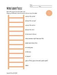 The key aspects of word ladders are that all the words need to be connected in some way and that you start from the bottom and move up the ladder. Word Ladder Puzzles Free By All Star Ela Teachers Pay Teachers