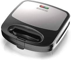 2 slice multiplate sandwich + grill + waffle maker. Amazon Com Black Decker 3 In 1 Wm2000sd 3 In 1 Waffle Grill Sandwich Maker Compact Design Black Silver Kitchen Dining