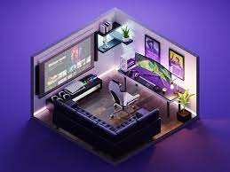 Gaming Room Isometric Rooms Game Room Layout Game Room Design
