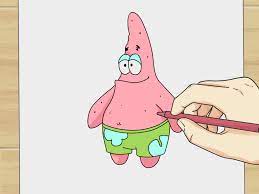 On the top part of the smile, draw a small curve to indicate the laugh line. How To Draw Patrick From Spongebob Squarepants 7 Steps