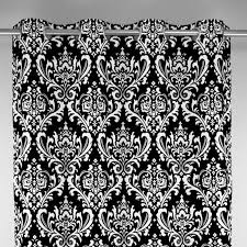Black And White Damask Curtains Black White Ozborne Large Damask Curtains Grommet 84 96 Etsy Damask Curtains Damask Grommet Curtains