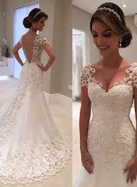 Cap Sleeves Lace Beading Open Back Mermaid Wedding Dresses Wedding Dresses Mermaid Sweetheart Wedding Dress Cap Sleeves Wedding Dress Train
