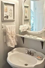 Add A Shelf Over The Sink Shabby Chic Bathroom Decor Shabby Chic Bathroom Chic Bathrooms