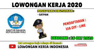 Maybe you would like to learn more about one of these? Lowongan Kerja Satpam Kantor Bahasa Lowongan Kerja Terbaru Kepulauan Riau Youtube