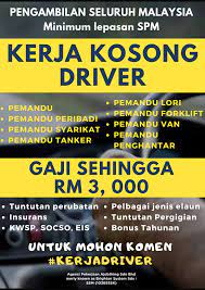 Cepat sebelum masa berakhir 7 julai 2021 jam 12.00pm! Jawatan Kosong Pemandu Driver Maukerja Malaysia Facebook