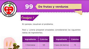 Bloque 1, bloque 2, bloque 3, bloque 4, bloque 5 Desafio 99 De Frutas Y Verduras Cuarto Grado Youtube