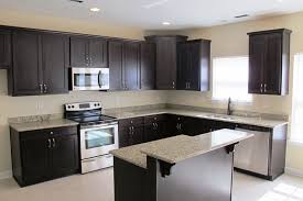 Picture Of Small L Shaped Kitchen Design Dark Cabinet Kitchen Furniture Design Espresso Kitchen Cabinets Kitchen Layout
