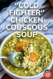 Cold Fighter Chicken Couscous Soup Recipe In 2021 Chicken Couscous Couscous Stuffed Peppers
