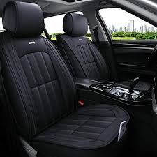Aierxuan 5 Car Seat Covers Full Set Car Seat Protectors With Waterproof Leather Universal Fit Most Sedan Suv For Toyota Corolla Camry Tacoma Rav4 Black Car Seats Car Seat Protector Camry