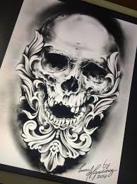 Black And Grey Skull Tattoo Designs Pin On Dibujos Pinturas