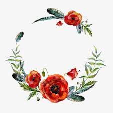 Flower Garlands Flower Clipart Red Watercolor Flowers Png And Vector With Transparent Background For Free Download Poppy Flower Drawing Wreath Drawing Flower Clipart