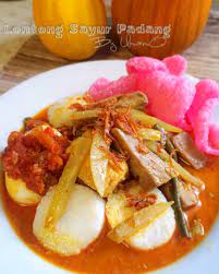 Lontong Sayur Padang Balado Telur Makan Malam Makanan Masakan
