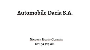 Swot stands for strengths , weaknesses , opportunities , and threats , and examining each factor gives business owners a solid understanding of the internal and external environment of their business. Automobile Dacia S A By Horia Nicoara