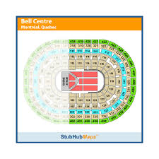 bell centre seating map rows 2019