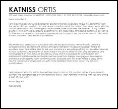 Radiographer Cover Letter Sample Cover Letter Templates Examples
