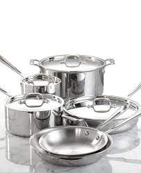 All Clad Stainless Steel 10 Piece Cookware Set Cookware Kitchen Macy S Bridal And Wedding Registry Stainless Steel Cookware Cookware Set All Clad