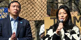 At a press conference on tuesday, andrew and evelyn yang ripped the daily news for the cartoon, which portrayed yang as an excited tourist leaving the times square subway station. Andrew Yang Blasts Cartoon Of Him In Times Square As A Tourist