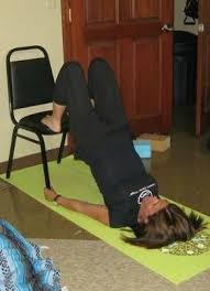 Bridge Pose Variation For Those That Need A Prop You Can Use A Chair