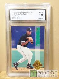 Age catches up to all athletes, and at 41, the man who was once the brightest star in the big leagues is no exception. Alex Rodriguez Gem Mint Graded 10 Rookie Card Market Value 150 Amazing Sports Card Collectibles Auction Graded Cards Autographs Royals 23 Kt Gold Cards Star Wars Elvis More Equip Bid