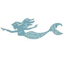 Her tail is a dark teal green, while her hair is adorned with soft orange starfish and shells that match the starfish in her extended hands. Mermaid Metal Wall Decor Hobby Lobby 1305994
