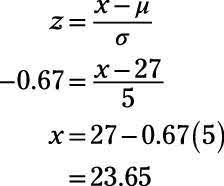 We can find the score that marks the 20th percentile by plugging in known values into the formula and solving for n: Figuring Out Percentiles For A Normal Distribution Dummies