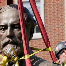 Statue of Gen. Robert E. Lee comes down in Virginia capital