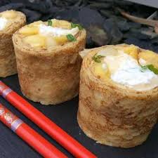 Makis De Crepes A La Pomme Et Au Fromage Frais Recette Au Fromage Recette Recette Fromage Fromage Frais Crepe Aux Pommes