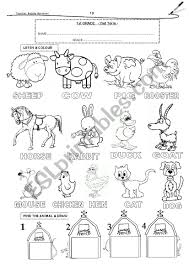 Farm Animals Esl Worksheet By Brisanaty