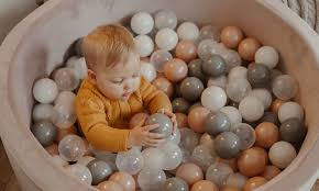 Ball Pit With Balls 400pcs 110x30 Velvet Lilac Baby Pink Pearl Gold Mimii