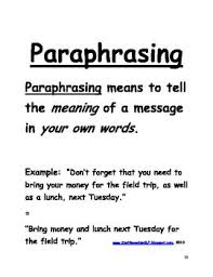 Paraphrasing Key Details In Sentences Freebie Paraphrasing Activities Classroom Writing 6th Grade Writing