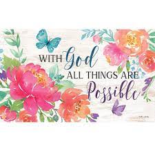With god, all things are possible is the motto of the u.s. Custom Decor With God All Things Are Possible Doormat Flagsrus Org