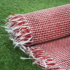 This fabric and upholstery protector repels liquids and blocks stains. 54 X 4 Yards Red White Eco Friendly Woven Upholstery Raffia Fabric By The Roll Tableclothsfactory