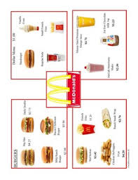 It features all math topics covered in kindergarten and contains well illustrated math worksheets with graphics that appeal to kids. Menu Math Mcdonalds Worksheets Teaching Resources Tpt