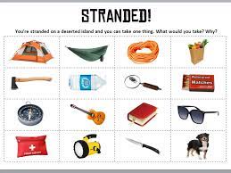 If you'd like to include any rpg regardless of region with a. Stranded Of A Deserted Island What Three Things Would You Take Teaching Resources