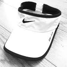 Nike Dry Fit Running Visor White Black Nike Dry Fit Running Visors Nike Accessories