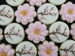 Cherry Blossom Cookies Etsy Blossom Cookies Cherry Blossom Party Cherry Blossom Theme