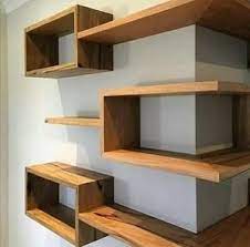 leuke muurdecoratie van houten planken huis ideeen decoratie boekenplank ontwerp huis interieur