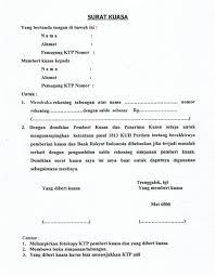 Artinya, kamu bisa melimpahkan kuasa kepada orang yang kamu beri kuasa untuk mengelola rekening bank yang kamu miliki. Informasi Wayang Golek Tumpuan Surat Kuasa Pengambilan Uang Di Bank 2018