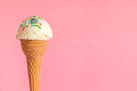 Maybe you would like to learn more about one of these? Vanilla Ice Cream In Waffle Cone With Strewed Multicolor Sprinkles On Pink Background Stock Image Image Of Frozen Cone 143267839
